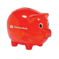 Translucent Red Classic Piggy Bank